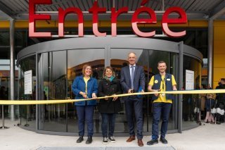 L'ouverture très officielle d'IKEA Riddes par Janie Bisset, Christel Duc, Christophe Darbellay et Alex Lahaye